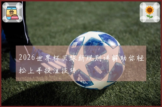 2026世界杯买球新规则详解助你轻松上手投注技巧